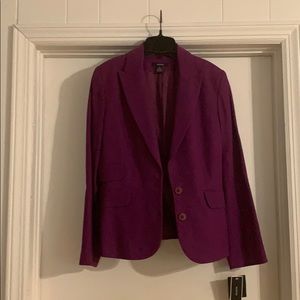 Alfani size 4 purple linen blazer
